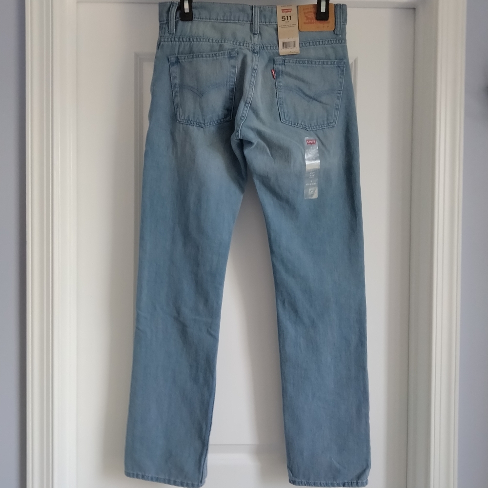 NWT 16 Reg Levi's 511 Slim Stretch Light Wash Jeans - Picture 8 of 11